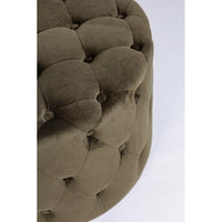 Pouf vintage verde velluto cm 60 x 42 h