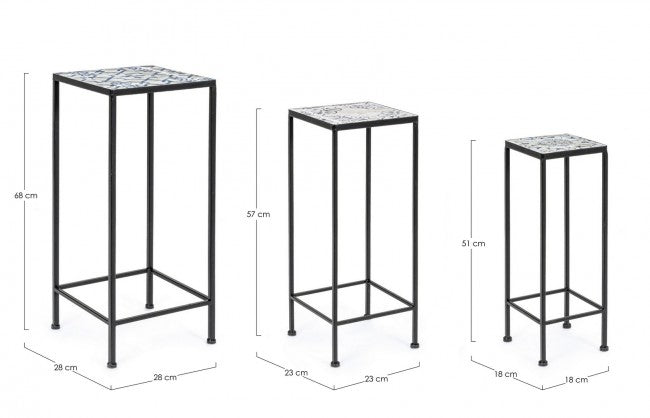 2x Set3 Tavolini Erice Qu