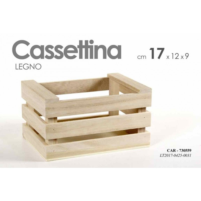 Cassetta decoupage portapane portaspezie in legno cm 17 x 12 x 9 h