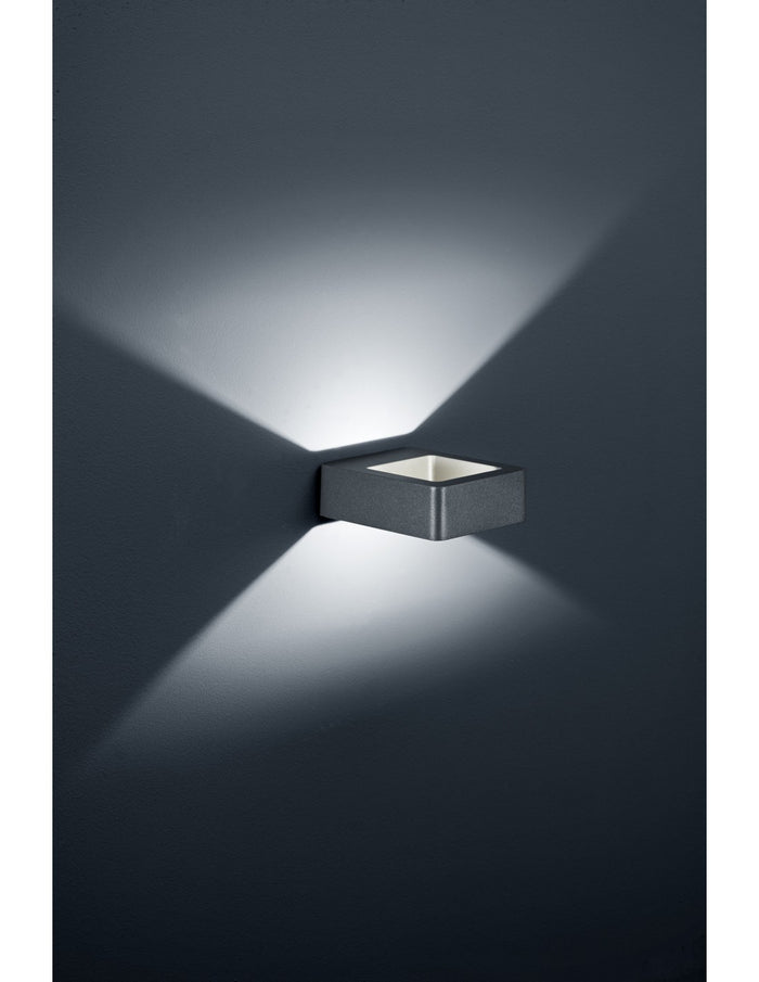 Applique Da Esterno Reno Doppia Luce Led IP54 Antracite Trio Lighting