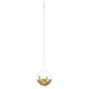 Pendaglio bolla in vetro con decorazioni oro - Diametro 7.8cm