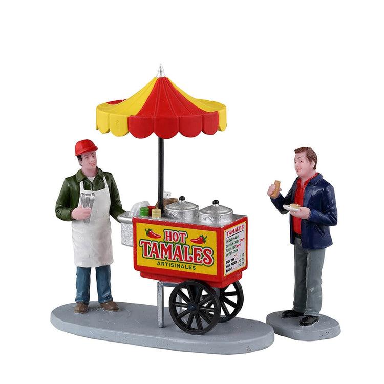 Lemax Tamale Cart Set Of 2 - Set di 2 carrelli per tamales per villaggio di Natale