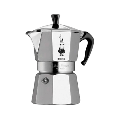 Bialetti Moka express con fascia in alluminio argento 6 Tazze