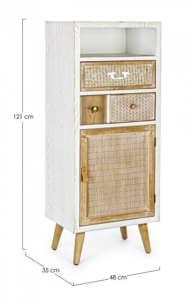 Mobile 1 Anta 2 Cassetti Eloise in legno naturale 48x35x121h cm