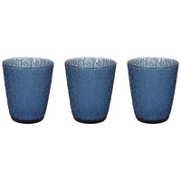 Set 3 Bicchieri Vetro blu 280 Cc Linea DAVOR