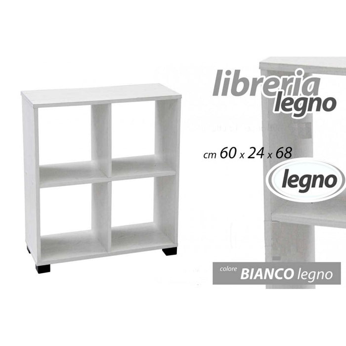 Scaffale pensile libreria bianca  60x24x 68  con piedini