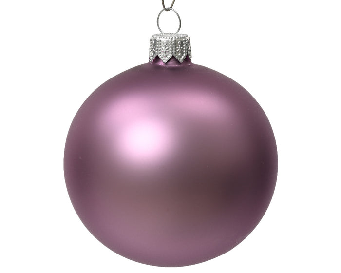 Pallina di Natale Palline di vetro opaco colore lilac cristallo ø 6cm