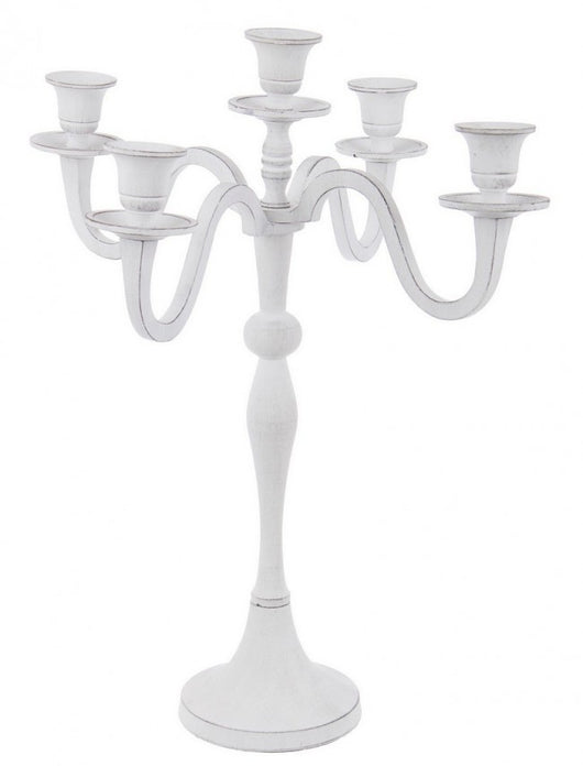 Candelabro Norah 5Fuochi Bianco H43