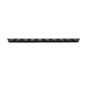 Faretto ad incasso nero L 274 x H 54 x P 71 mm