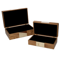 Rectangular brown wooden box 1-2 cm31x20h10