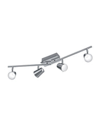 Faretto Da Soffitto 4 Luci Orientabile Narcos Nichel Trio Lighting