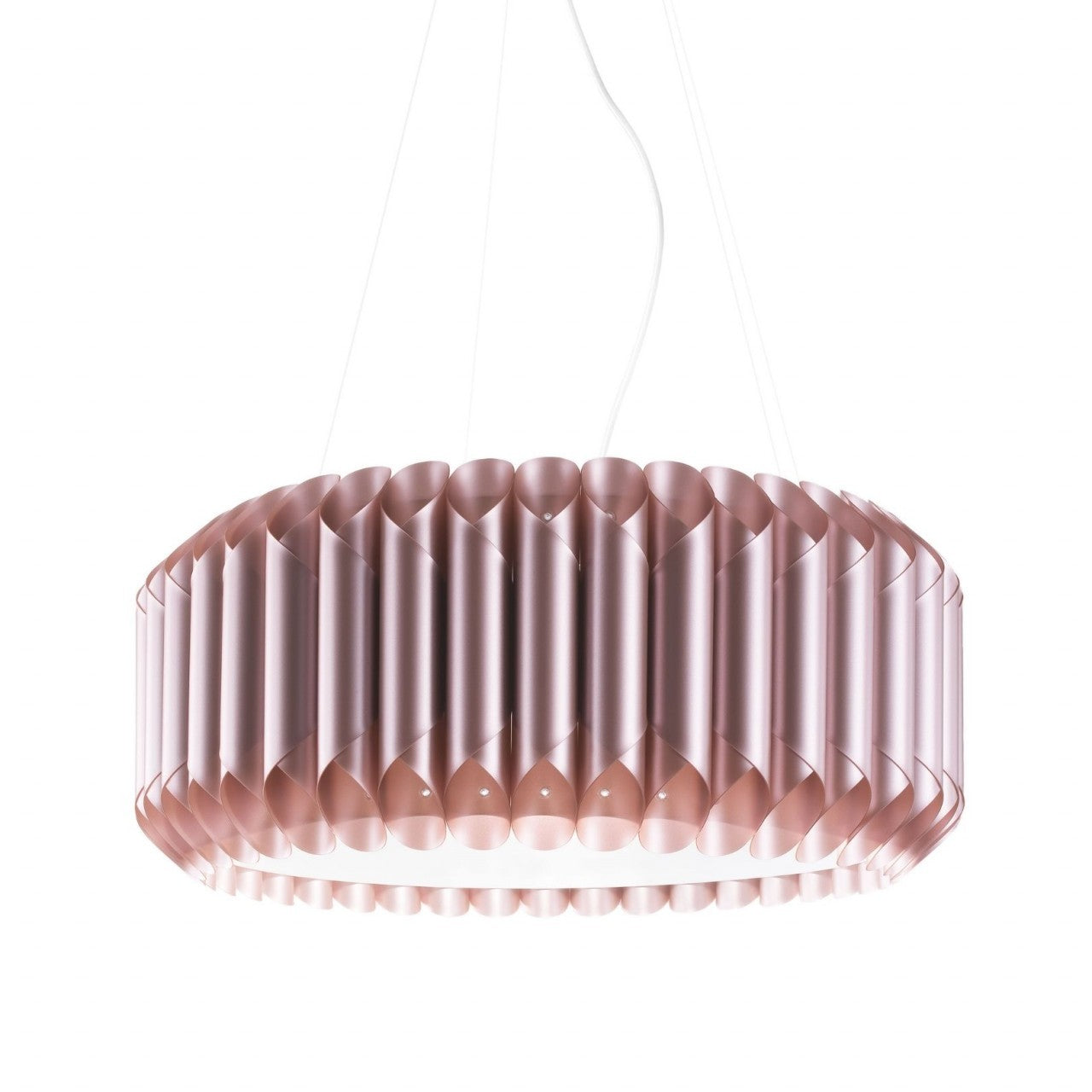 Sospensione 5 Luci Pink Metal in Metallo Cromato Cm. 60 x 13h