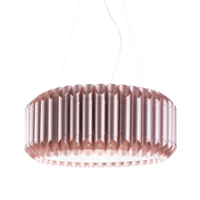 Sospensione 5 Luci Pink Metal in Metallo Cromato Cm. 60 x 13h