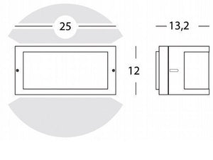 Applique E27  linea umbe aperta  grafite