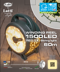 Catena con Avvolgitore TLEB 1500 LED con Controller 8G Timer 6+60m Luci di Natale