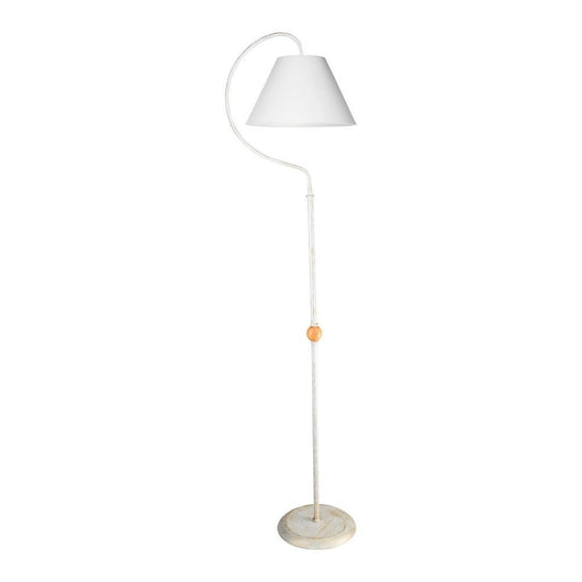 Lampada da terra a stelo Geo ASZ1043 con paralume tessuto bianco EFFEZ