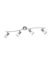 Lampada da Soffitto 4 Spot E14 Orientabili Levisto Nichel Trio Lighting