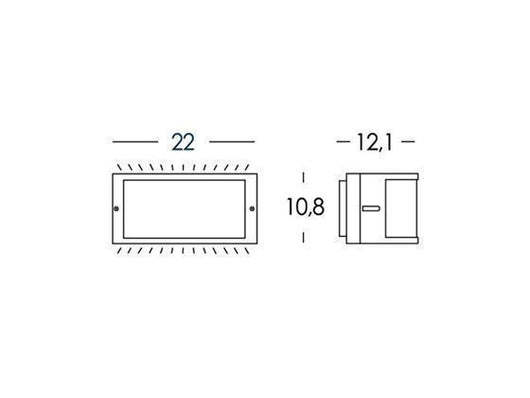 Applique E27  linea bia  grafite