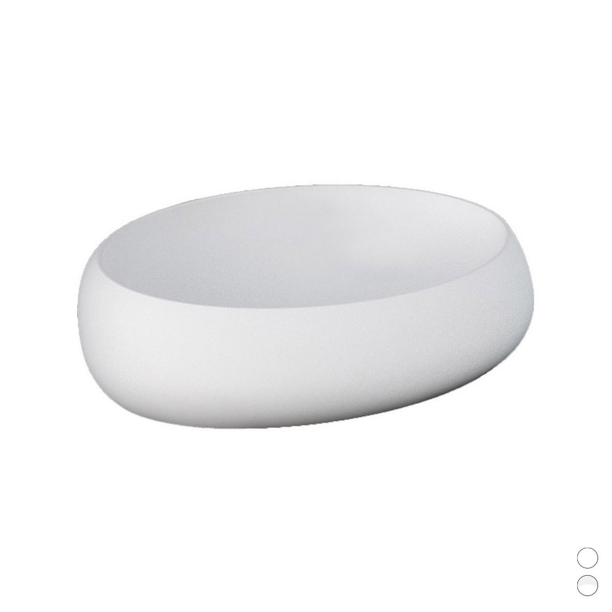 Lavabo da appoggio ovale, bianco alpino, 58 cm