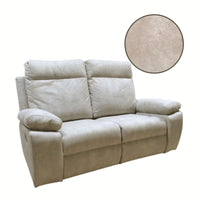 Divano Milano 2 posti 2 recliner manuali beige