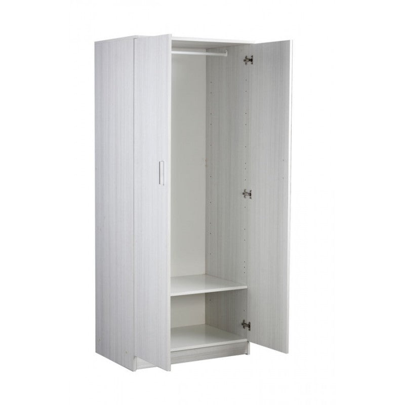 Multipurpose wardrobe with two doors White 77x52x h182 cm