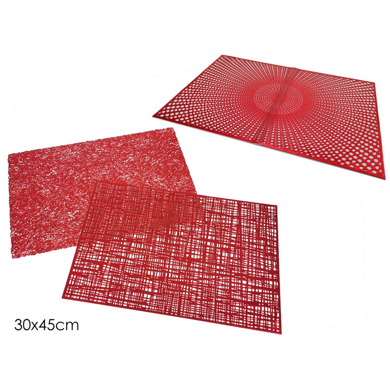 Tovaglietta natale rosso cm 30 x 45 pz 1