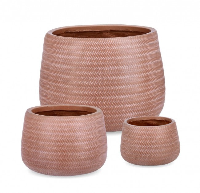 Set3 P.Vaso Tressage To Terracotta