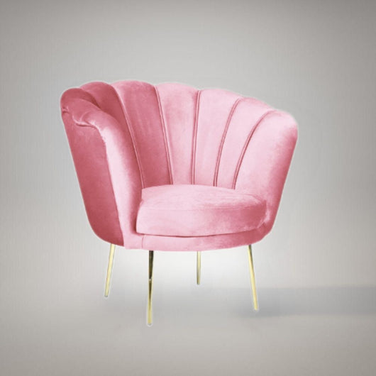 Poltrona a conchiglia rosa 70x70x76 cm