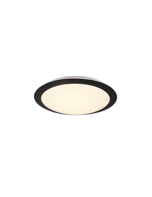 Plafoniera Rotonda Bagno Umberto Led 12w IP44 Nero Trio Lighting