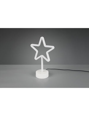 Lumetto Stella Lampada Da Tavolo Star Led Giallo H30 cm Bianco Trio Lighting