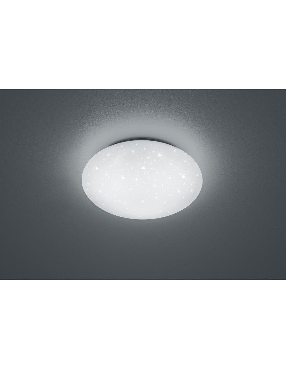 Plafoniera Led IP44 Dimmerabile Putz Bianco Glitter Ø37 cm Trio Lighting