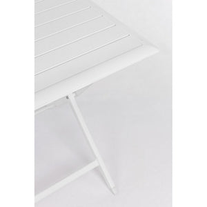 Tavolo per esterno in alluminio Bianco ELIN 110x70x h71 cm