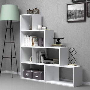 Libreria a scala  Alis bianca 145x29xh.145 cm.