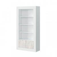 Libreria salotto moderna bianca con ante cm 94 x 35 x 181 h