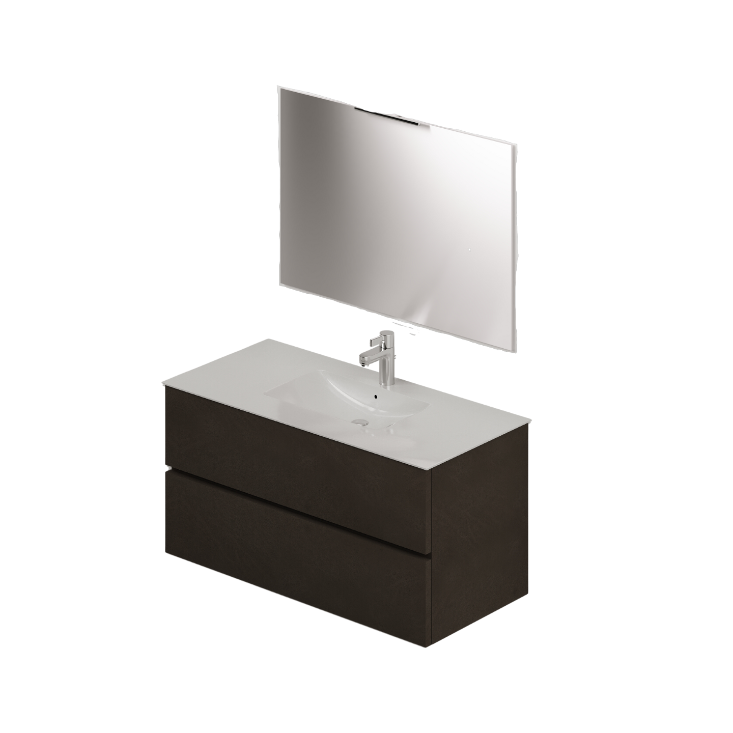 Composizione bagno da 100 colore Fango H54x101x46cm