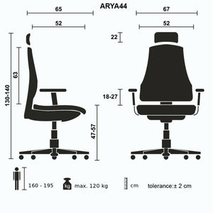 Poltrona ufficio Arya nero