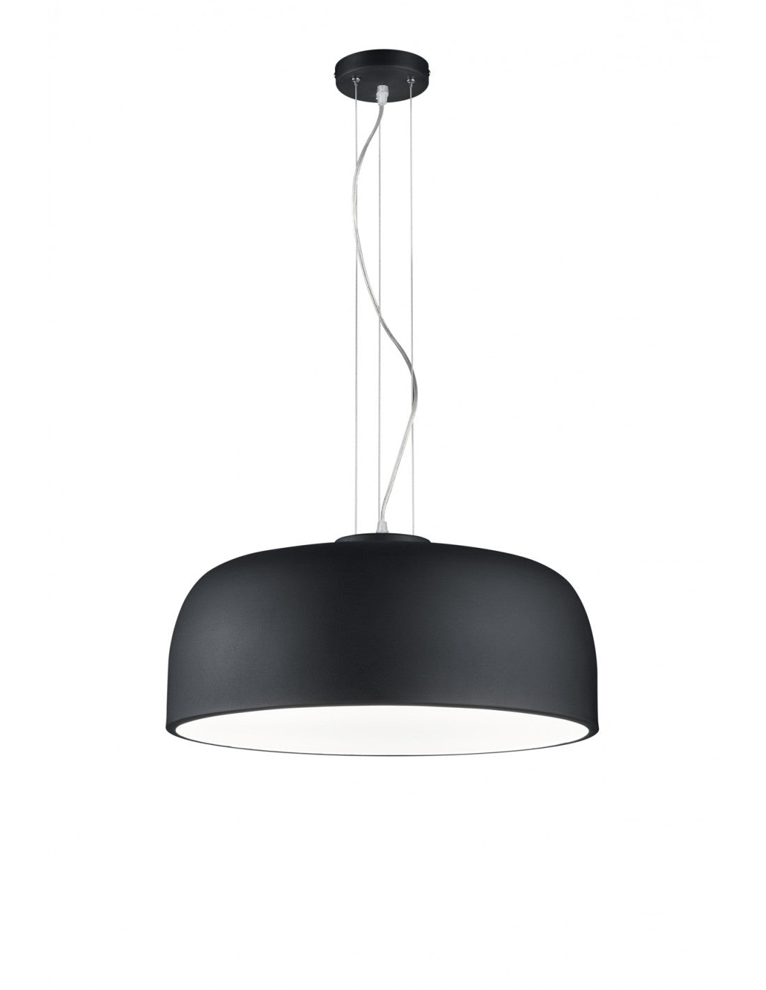 Sospensione Moderna Metallo Nero Baron 4 Luci Trio Lighting