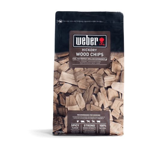 Chips di legno da affumicatura Weber miscela Hickory da 700 g (codice prodotto 17624)