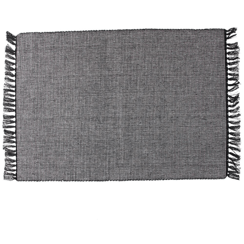 Tovaglietta rettangolare 35x50 cm in cotone riciclato nero Linea Basic