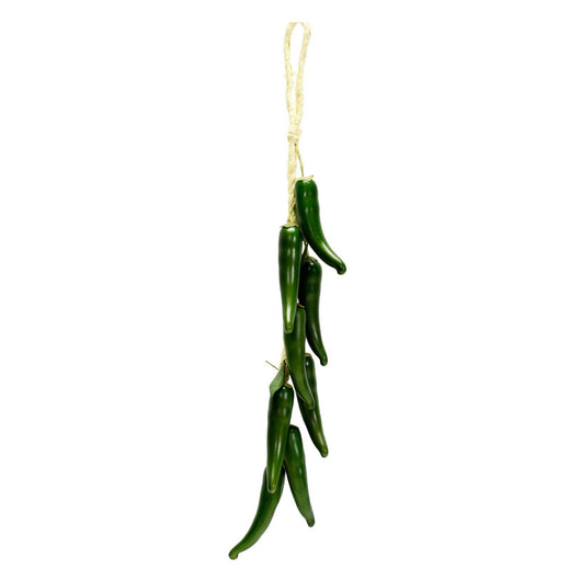 Artificial vegetable decoration braided chilli pepper 8 pieces cm10x50x3