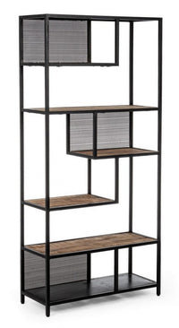 Libreria 6 piani in metallo stile industriale cm 84x35x188h