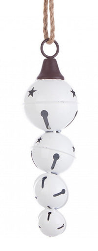 8x Pendaglio 4F Merry Star Bell Met Bianco