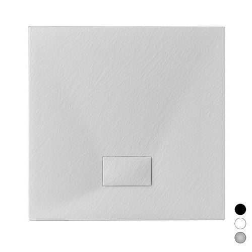 Piatto doccia Stone Essence Slim Quadro grigio 80x80 cm