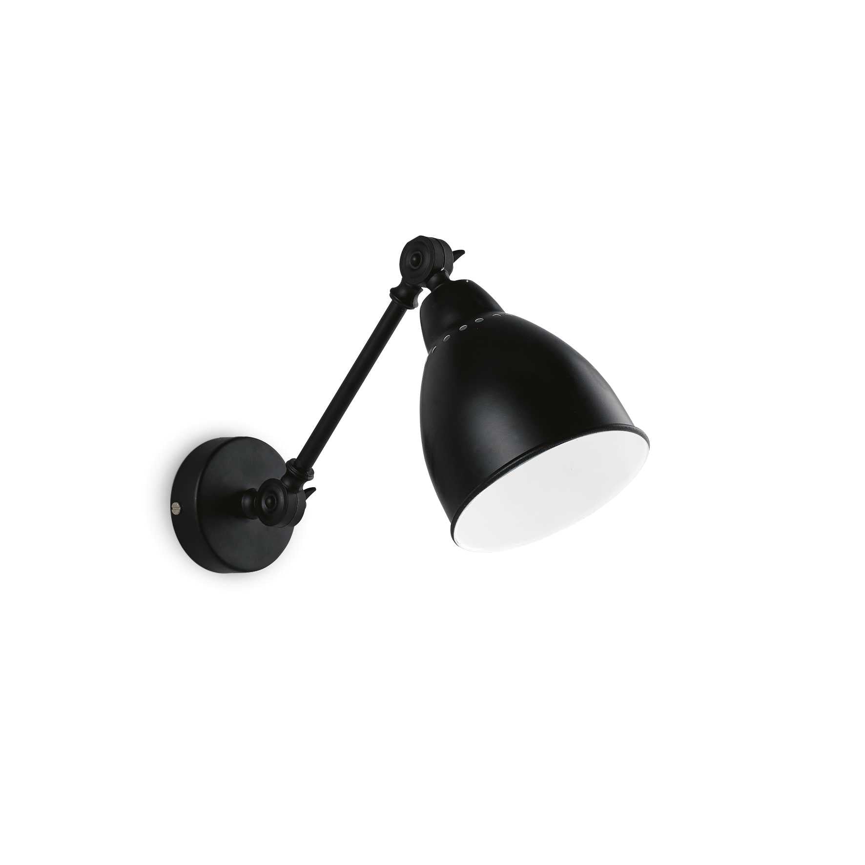 Lampada da parete nero L 140 x H 230 x P 440 mm