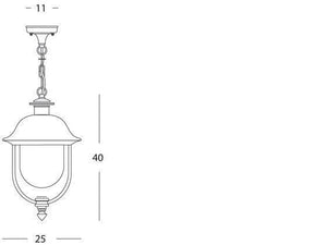 Sospensione E27  linea rustica  grigiorame