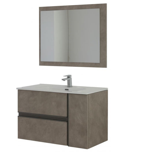 Composizione bagno color Cenere due cassetti un' anta 90x46x h57 cm