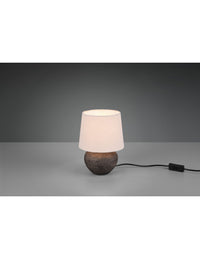 Lumetto Ceramica Marrone Paralume Beige Lou Trio Lighting