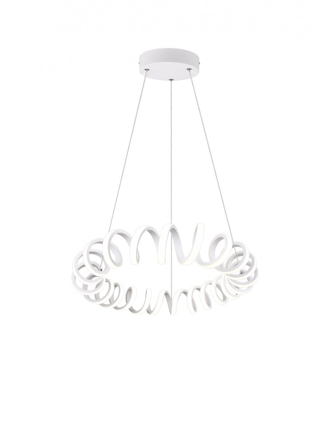 Sospensione Led Curl Ricciolo Bianco per Soggiorno Trio Lighting