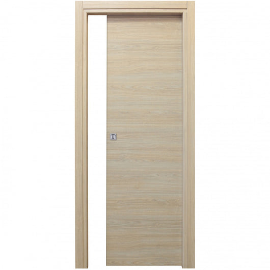 Porta Scorrevole Microtec Rovere Bianco Cm.210 x 70