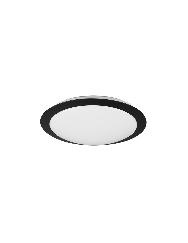 Plafoniera Rotonda Bagno Umberto Led 12w IP44 Nero Trio Lighting